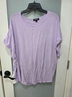 Buffalo David Bitton XXL Lavender Dolman Sleeve T-Shirt Loose Fit Cozy Tee